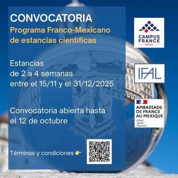 Programa Franco-Mexicano de estancias científicas de corta duración – invierno del 2025