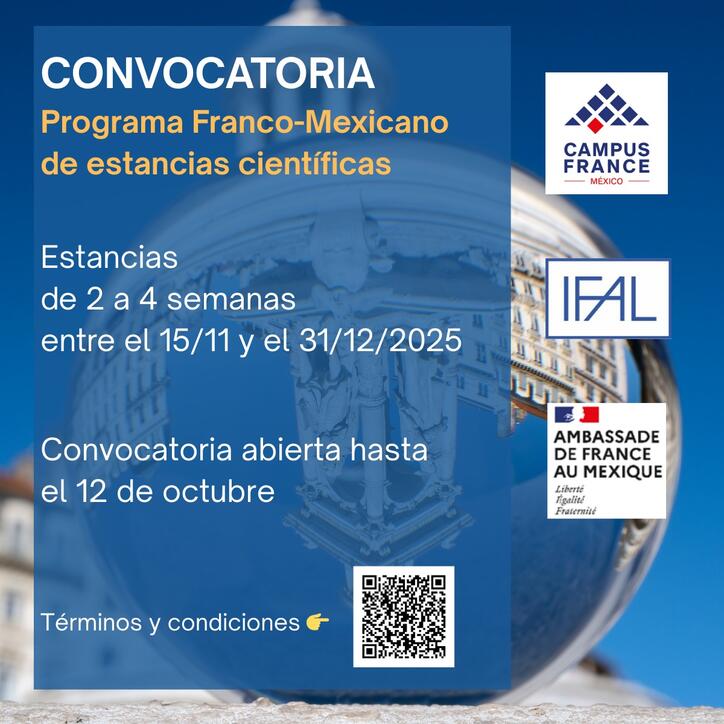 Programa Franco-Mexicano de estancias científicas de corta duración – invierno del 2025